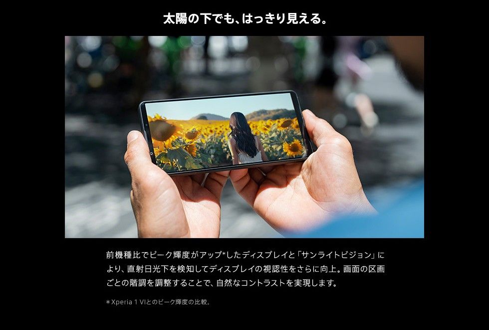 太陽の下でもはっきり見える